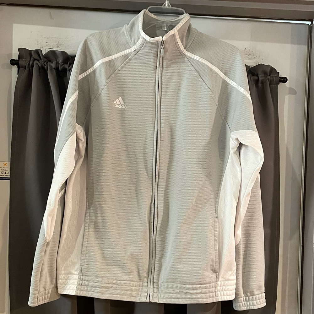 EUC! Adidas gray track jacket M